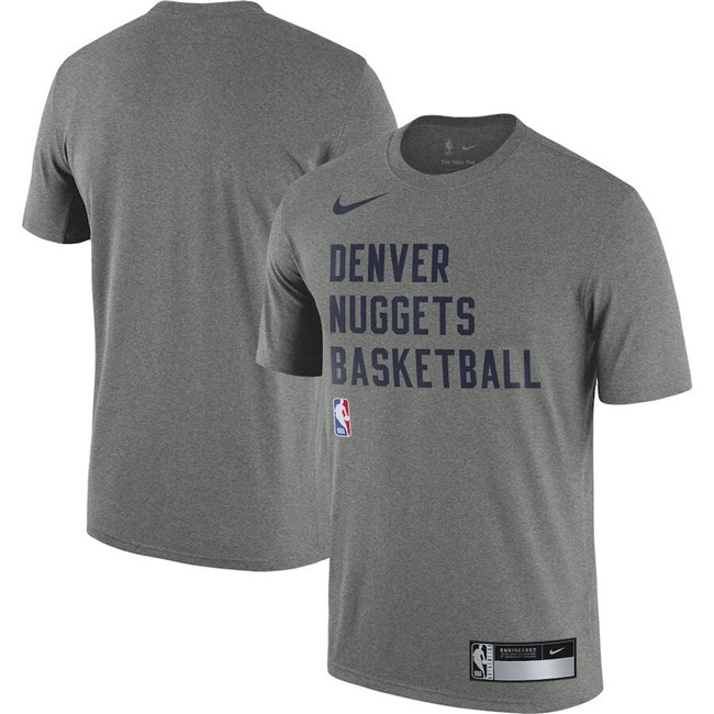 Men's Gray Denver Nuggets Heather 2023/24 Sideline Legend Performance Practice T-Shirt
